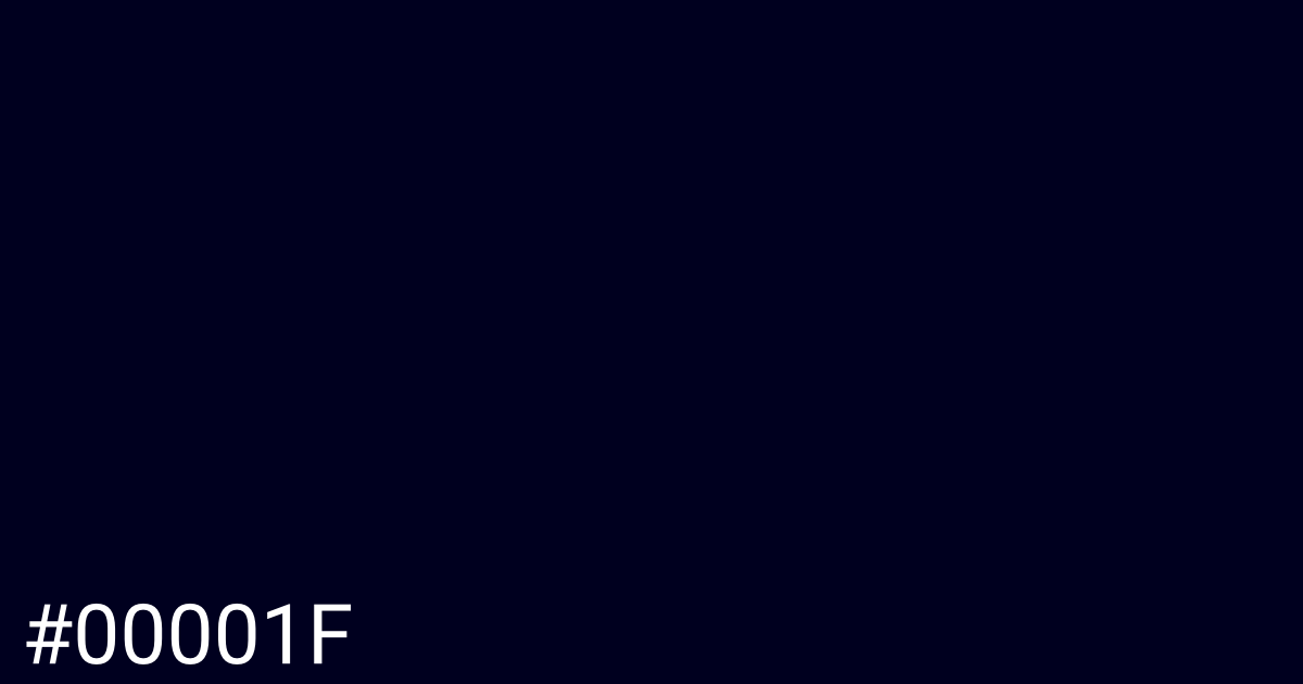 Hex color #00001f graphic