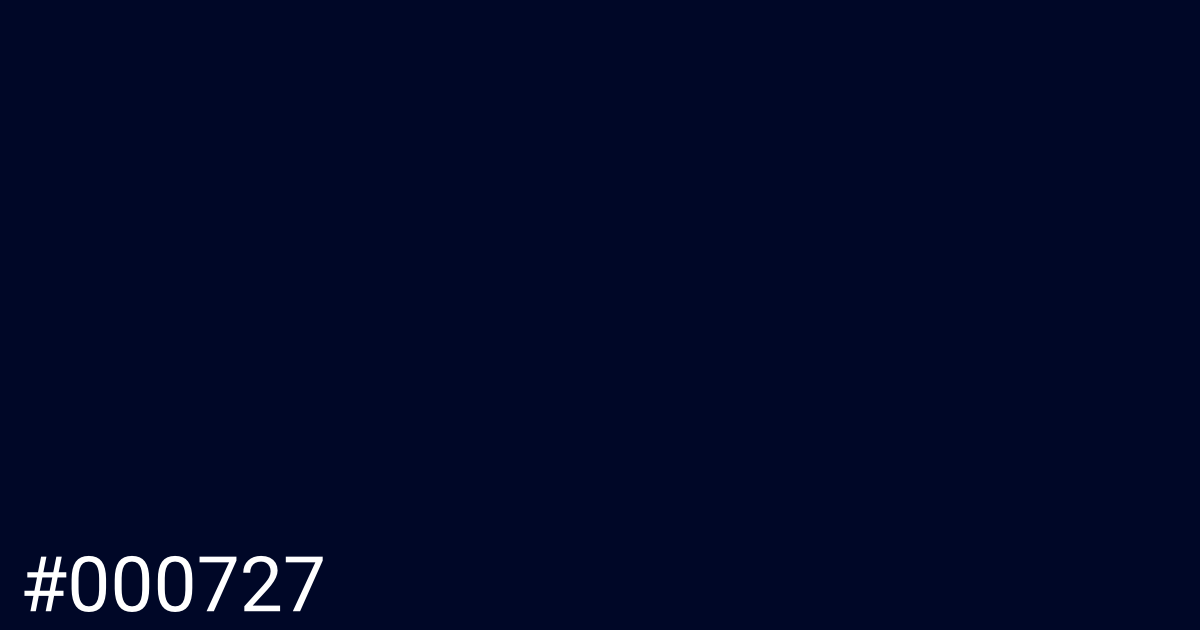 Hex color #000727 graphic