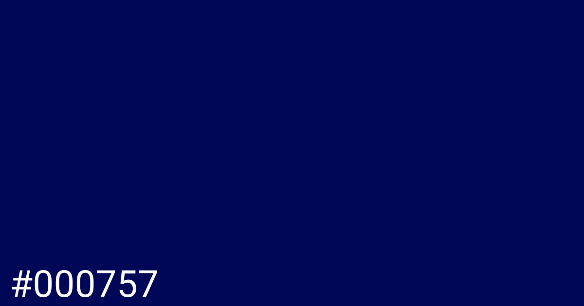 Hex color #000757 graphic