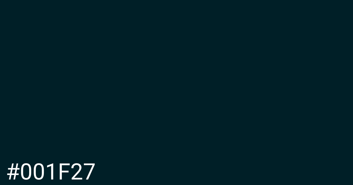 Hex color #001f27 graphic