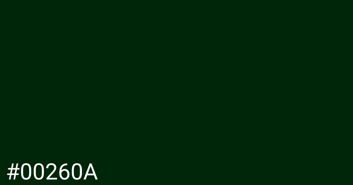 Hex color #00260a graphic