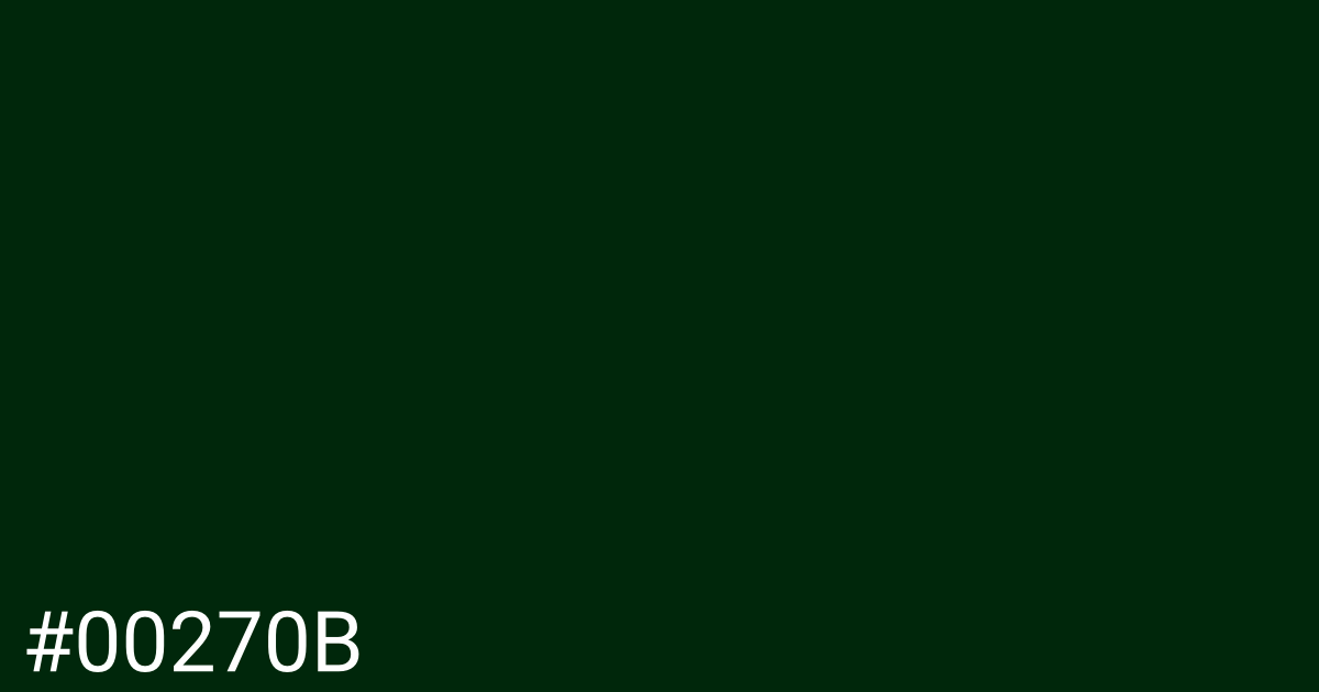Hex color #00270b graphic