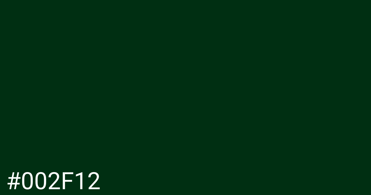 Hex color #002f12 graphic