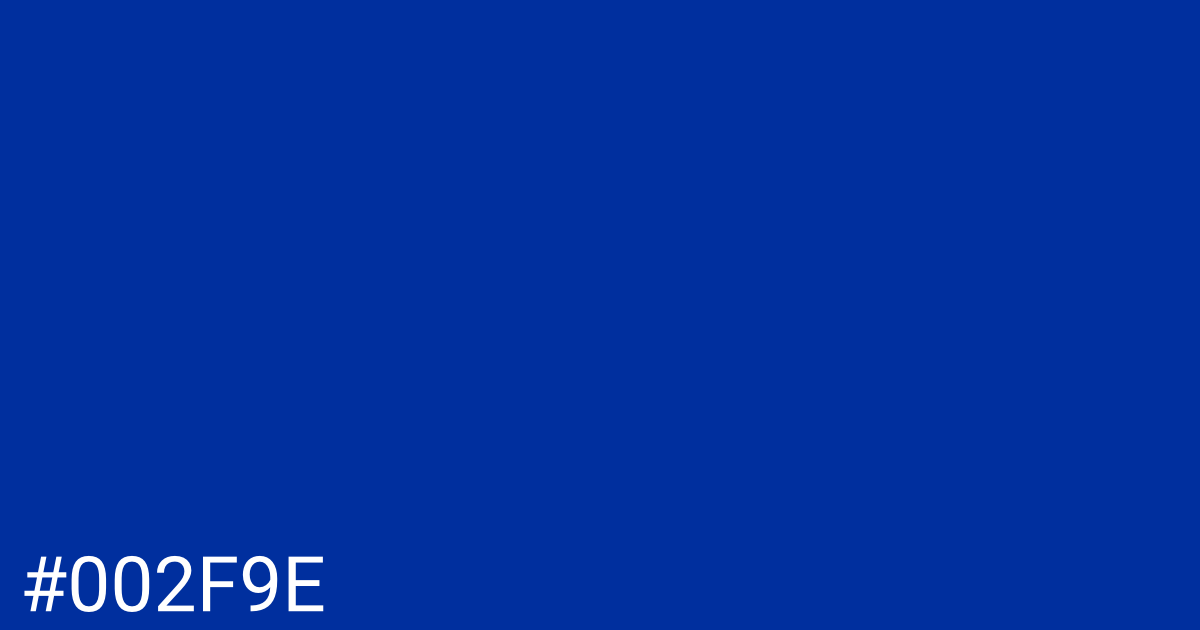 Hex color #002f9e graphic