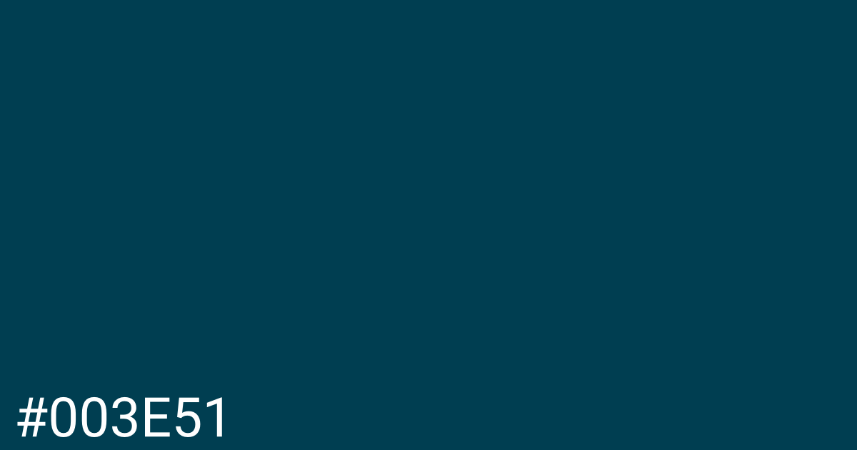 Hex color #003e51 graphic