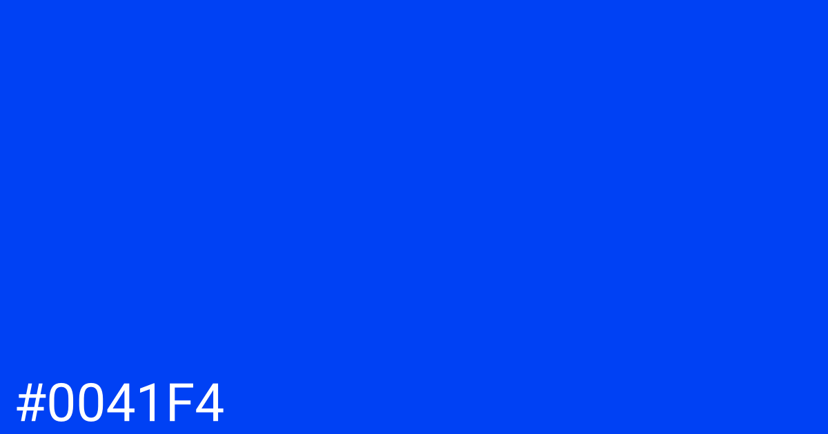 Hex color #0041f4 graphic