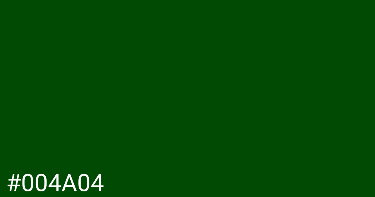 Hex color #004a04 graphic