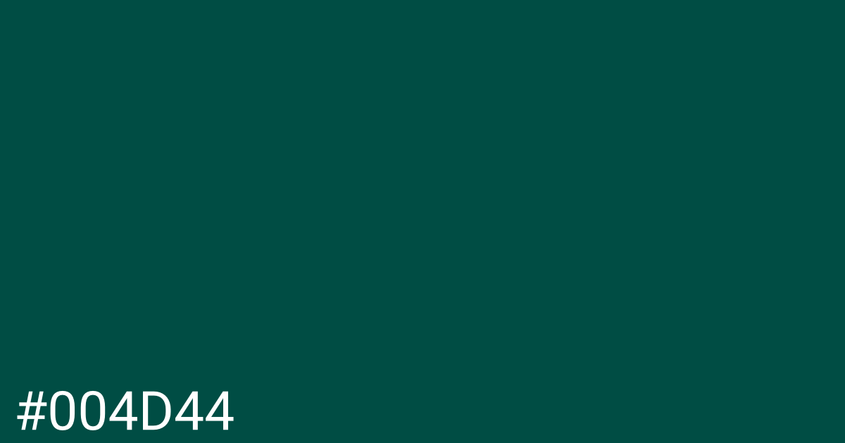 Hex color #004d44 graphic