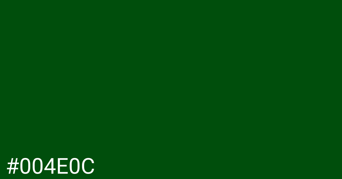 Hex color #004e0c graphic