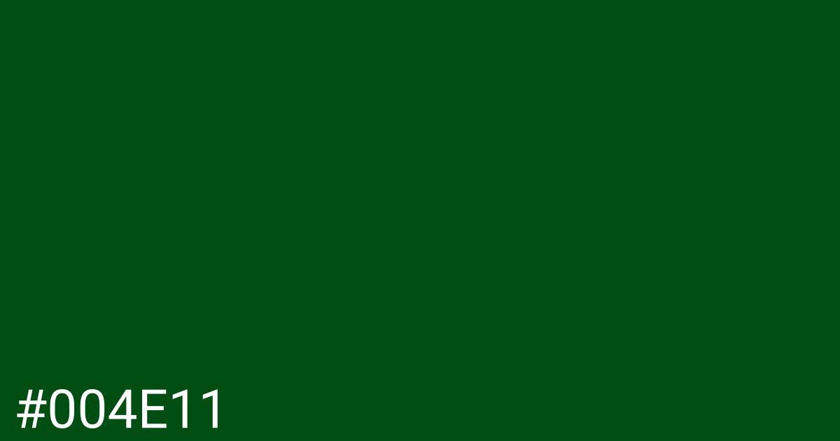 Hex color #004e11 graphic
