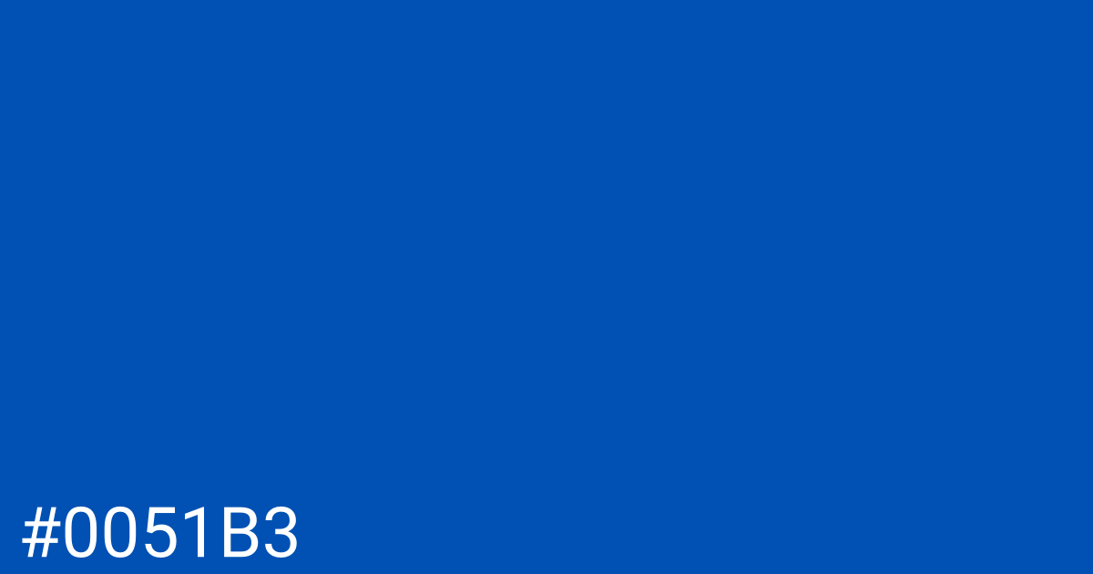 Hex color #0051b3 graphic