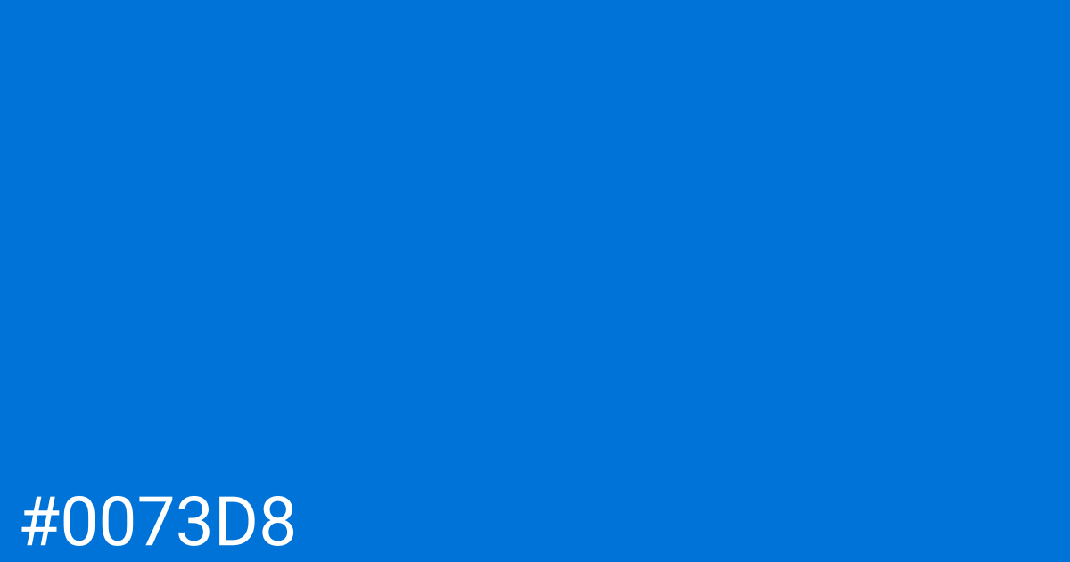 Hex color #0073d8 graphic