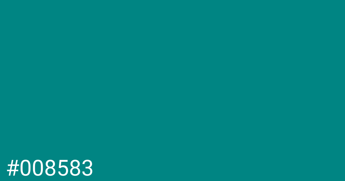 Hex color #008583 graphic