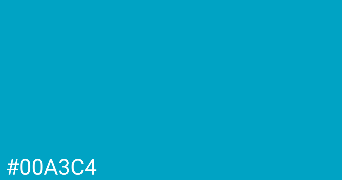 Hex color #00a3c4 graphic