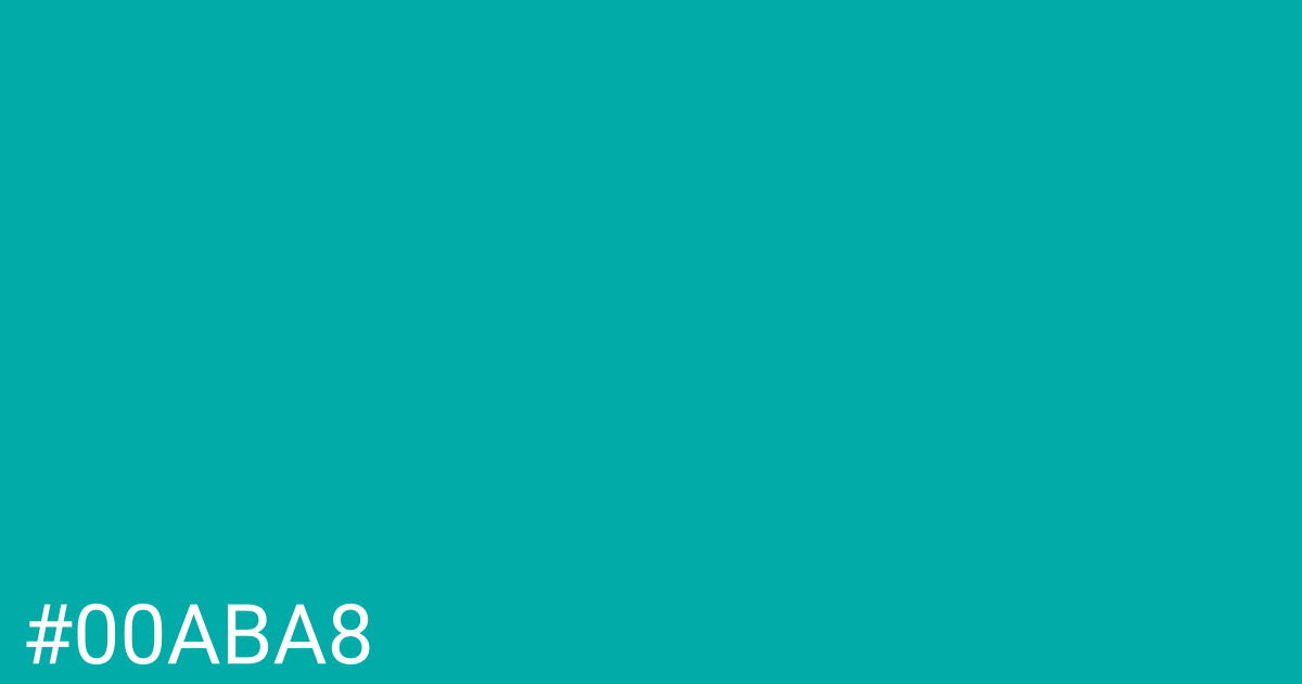 Hex color #00aba8 graphic