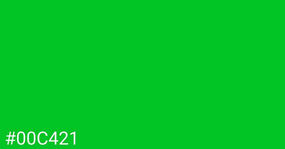 Hex color #00c421 graphic