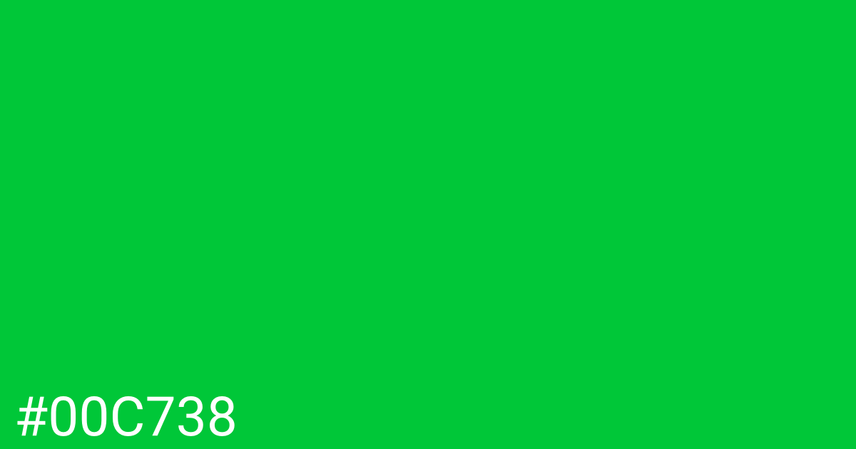 Hex color #00c738 graphic