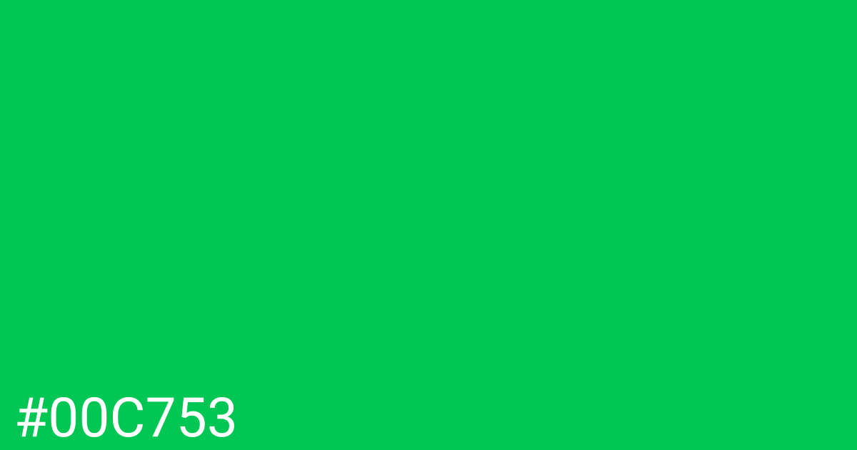 Hex color #00c753 graphic