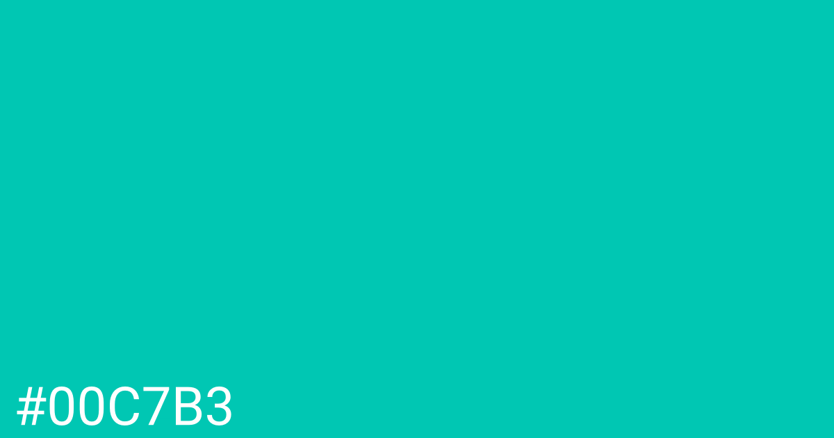 Hex color #00c7b3 graphic