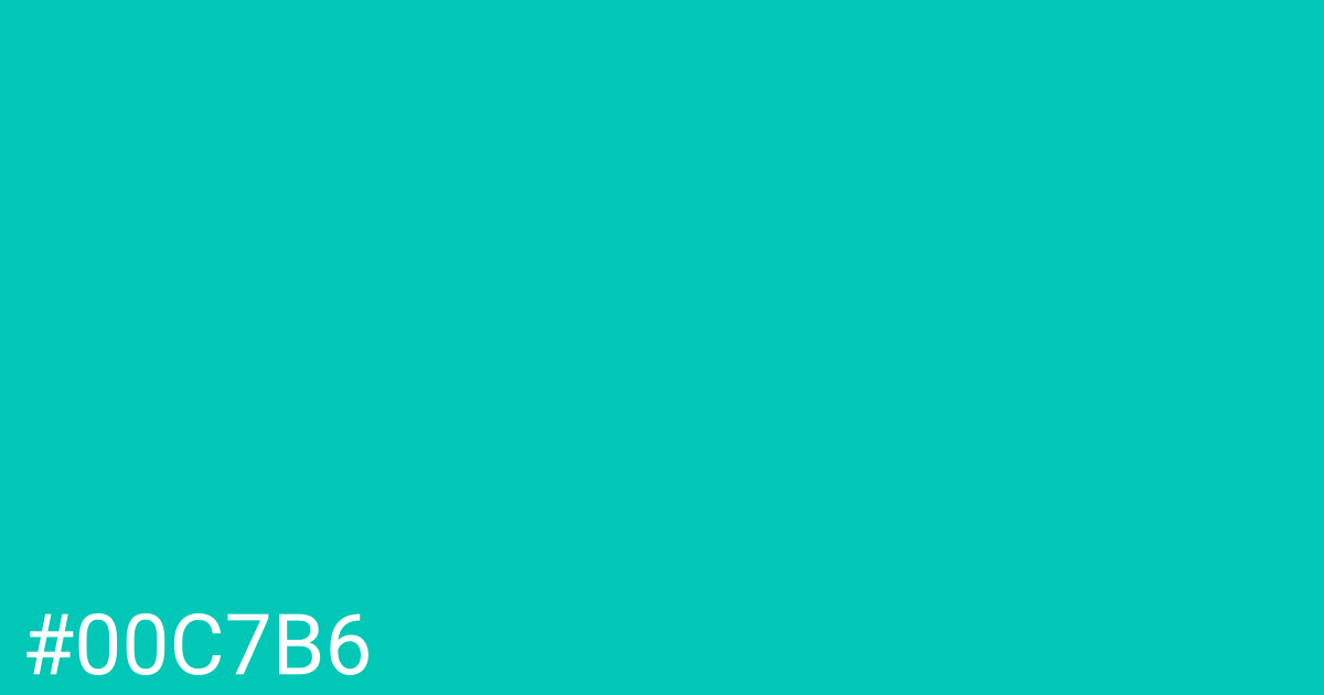 Hex color #00c7b6 graphic