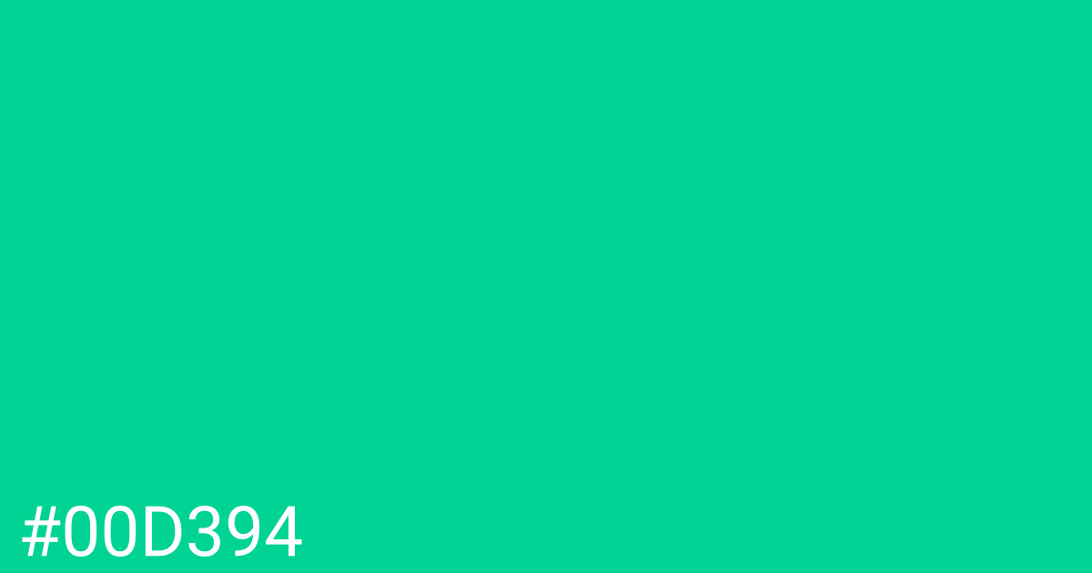 Hex color #00d394 graphic