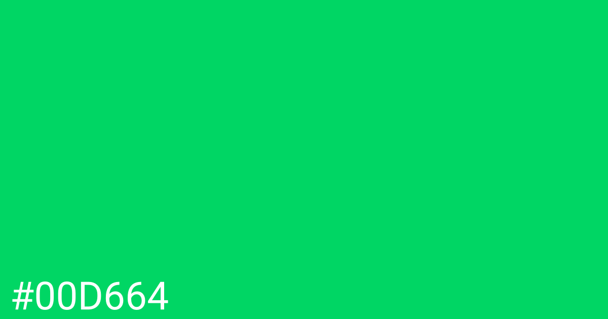 Hex color #00d664 graphic