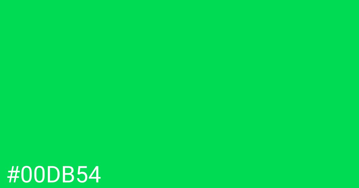 Hex color #00db54 graphic