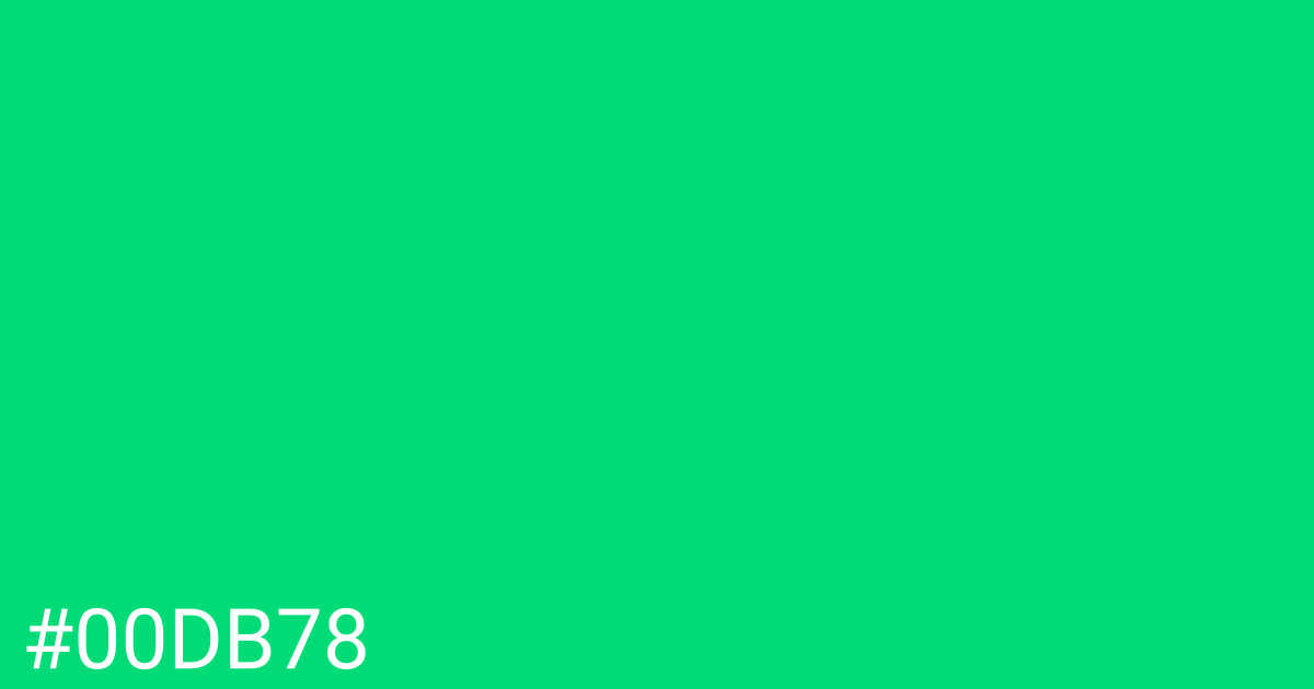 Hex color #00db78 graphic