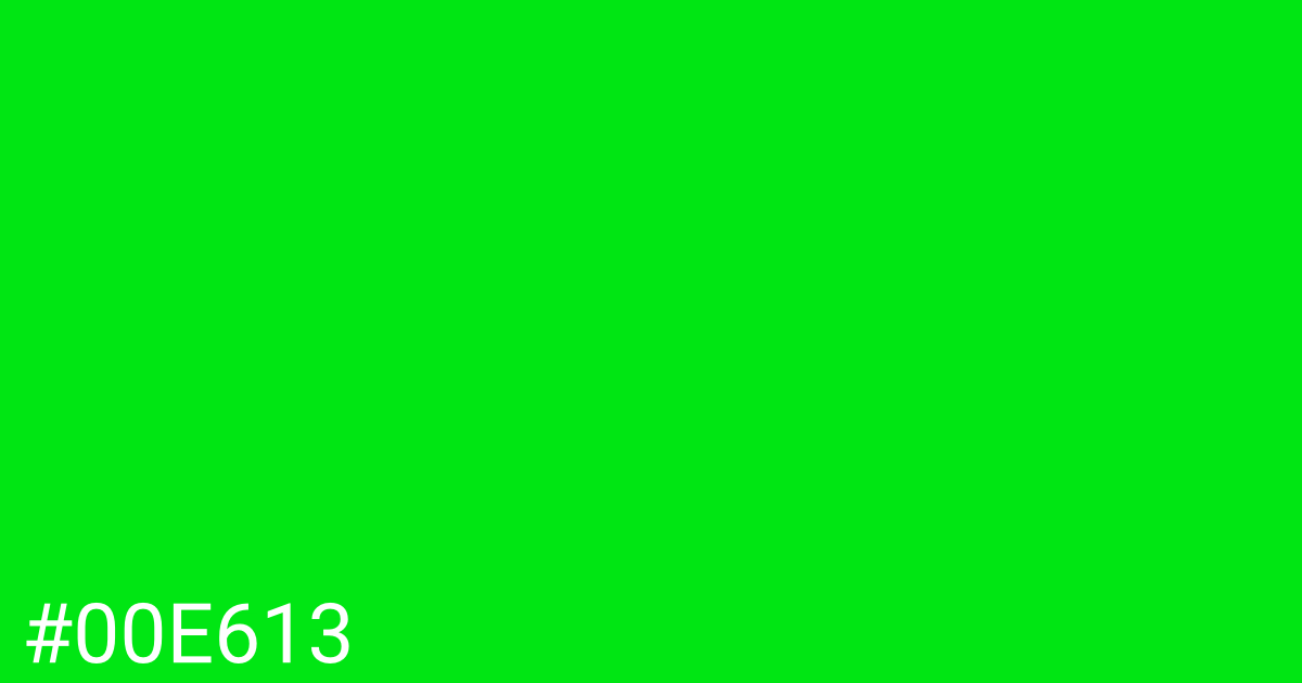 Hex color #00e613 graphic