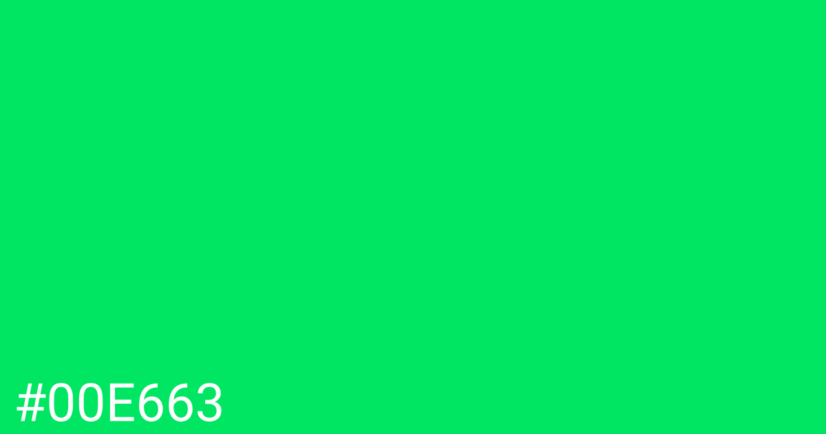 Hex color #00e663 graphic