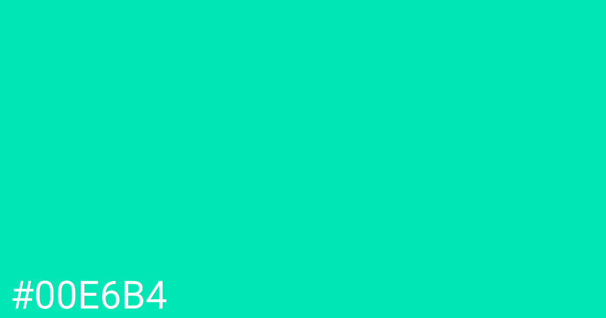 Hex color #00e6b4 graphic