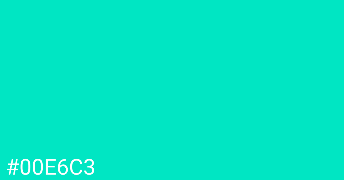 Hex color #00e6c3 graphic