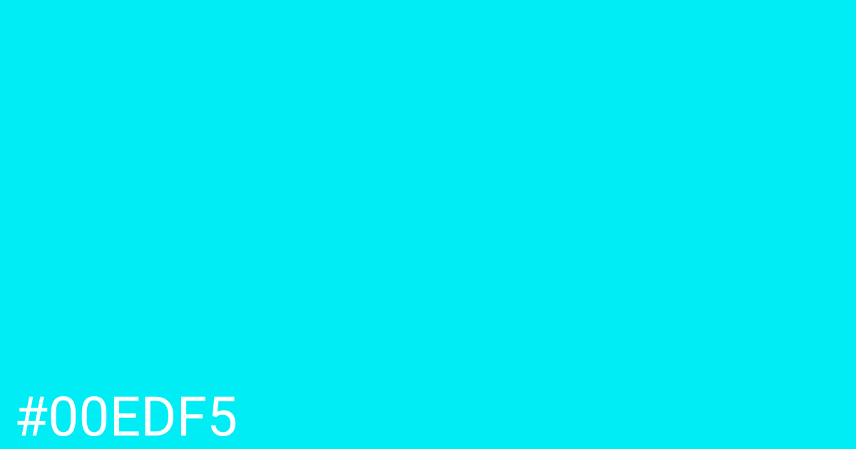 Hex color #00edf5 graphic