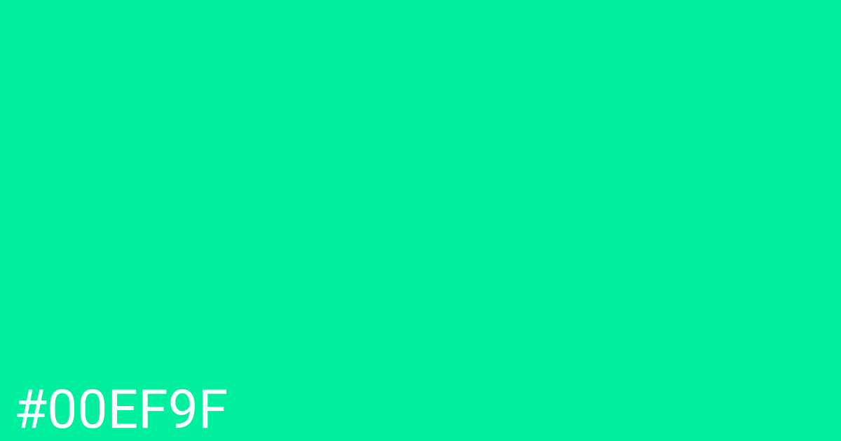 Hex color #00ef9f graphic