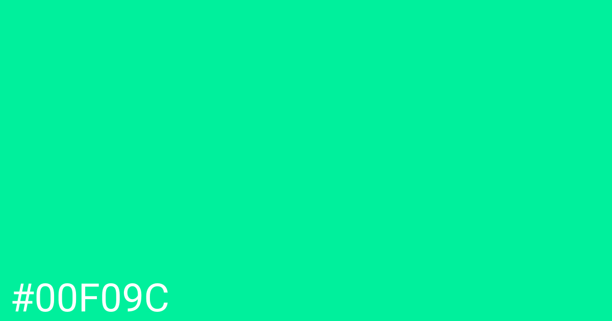 Hex color #00f09c graphic