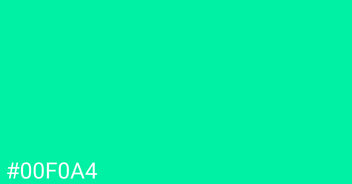 Hex color #00f0a4 graphic