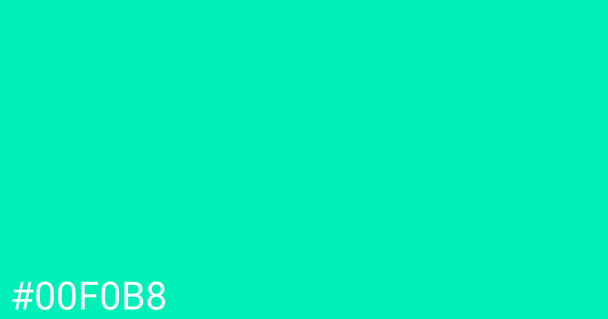 Hex color #00f0b8 graphic