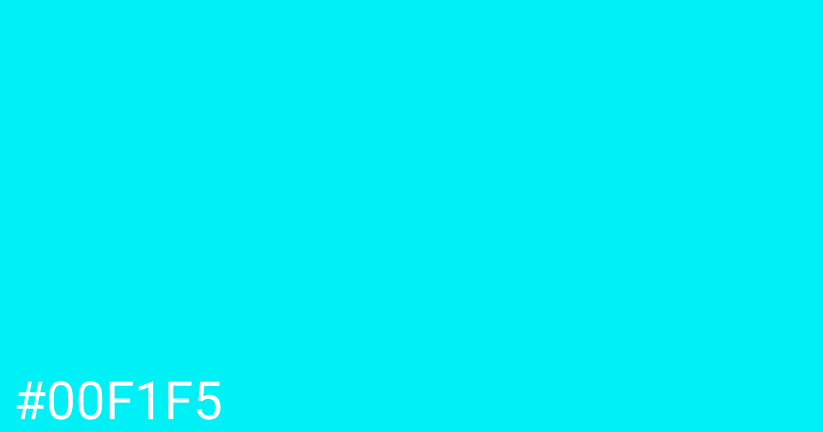 Hex color #00f1f5 graphic