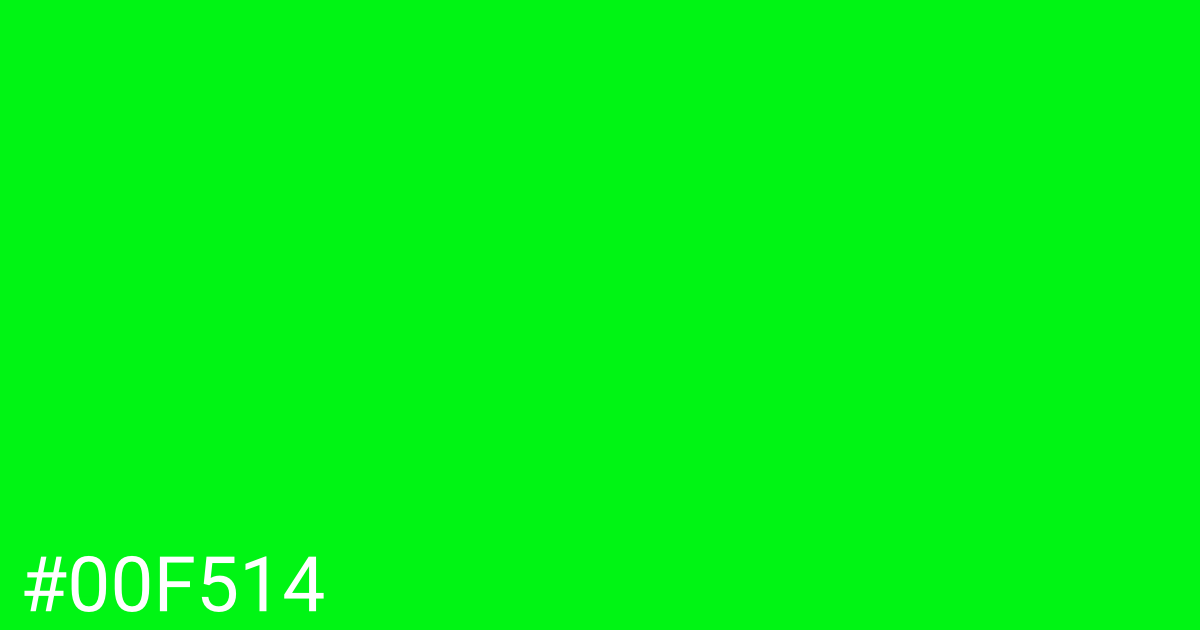 Hex color #00f514 graphic