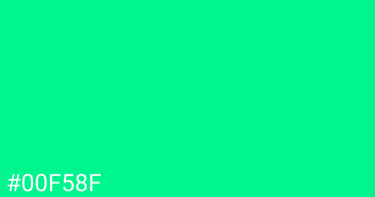 Hex color #00f58f graphic