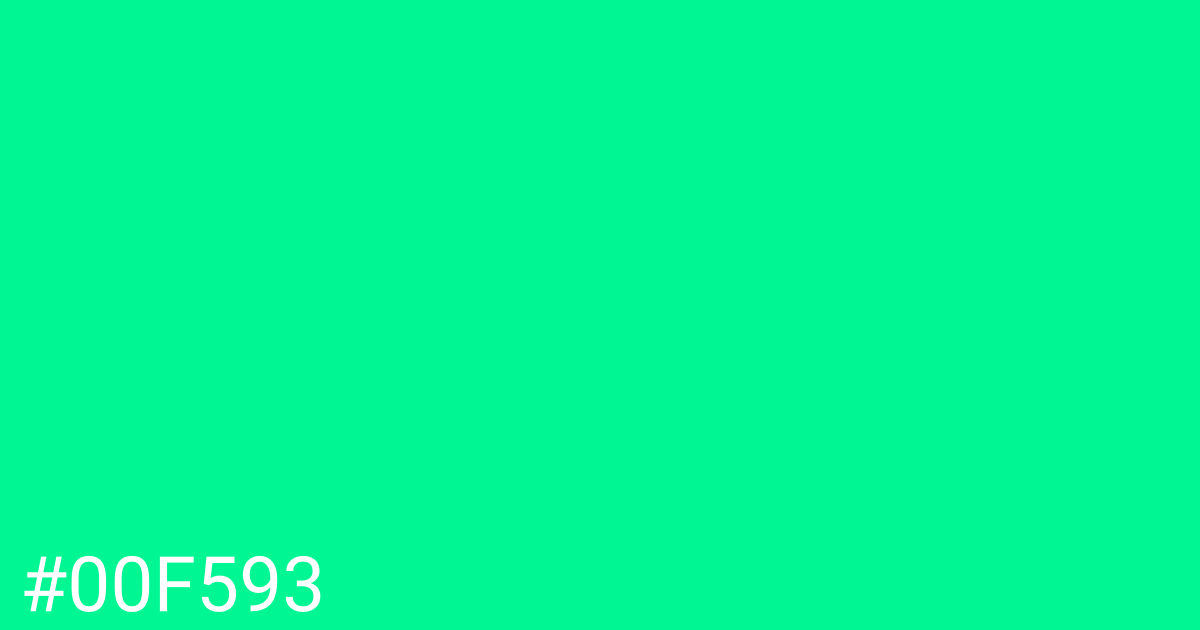 Hex color #00f593 graphic