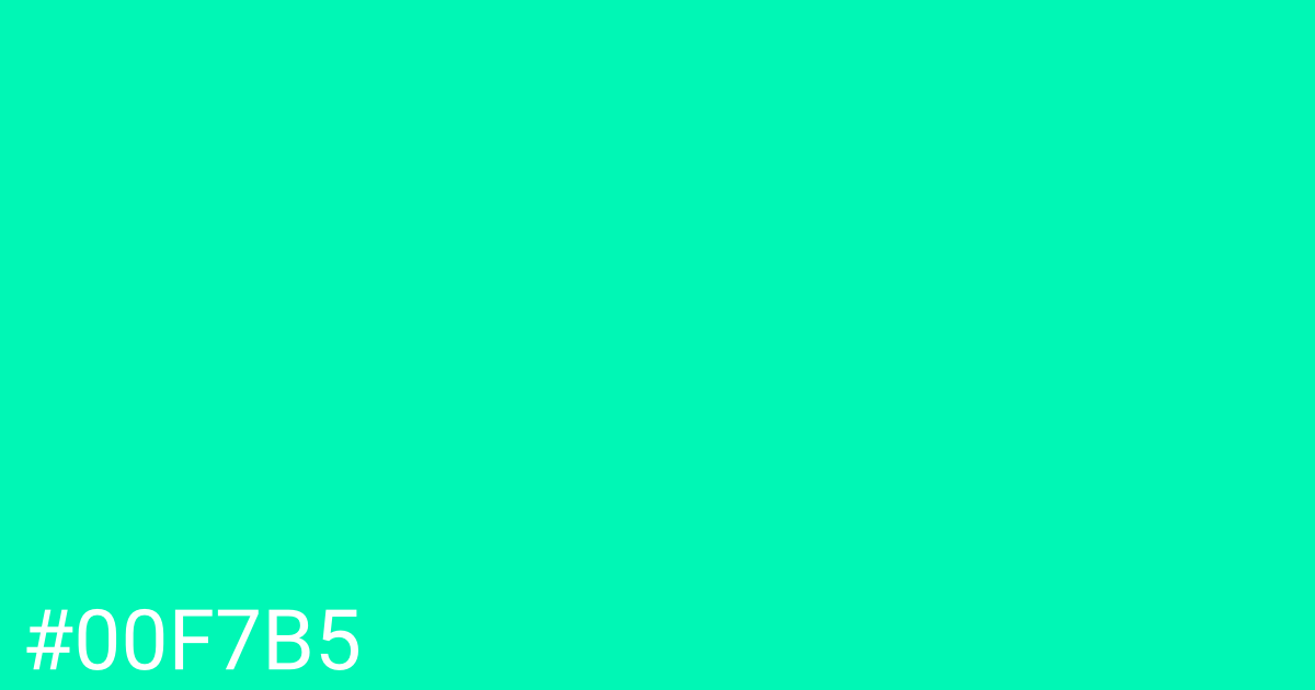 Hex color #00f7b5 graphic