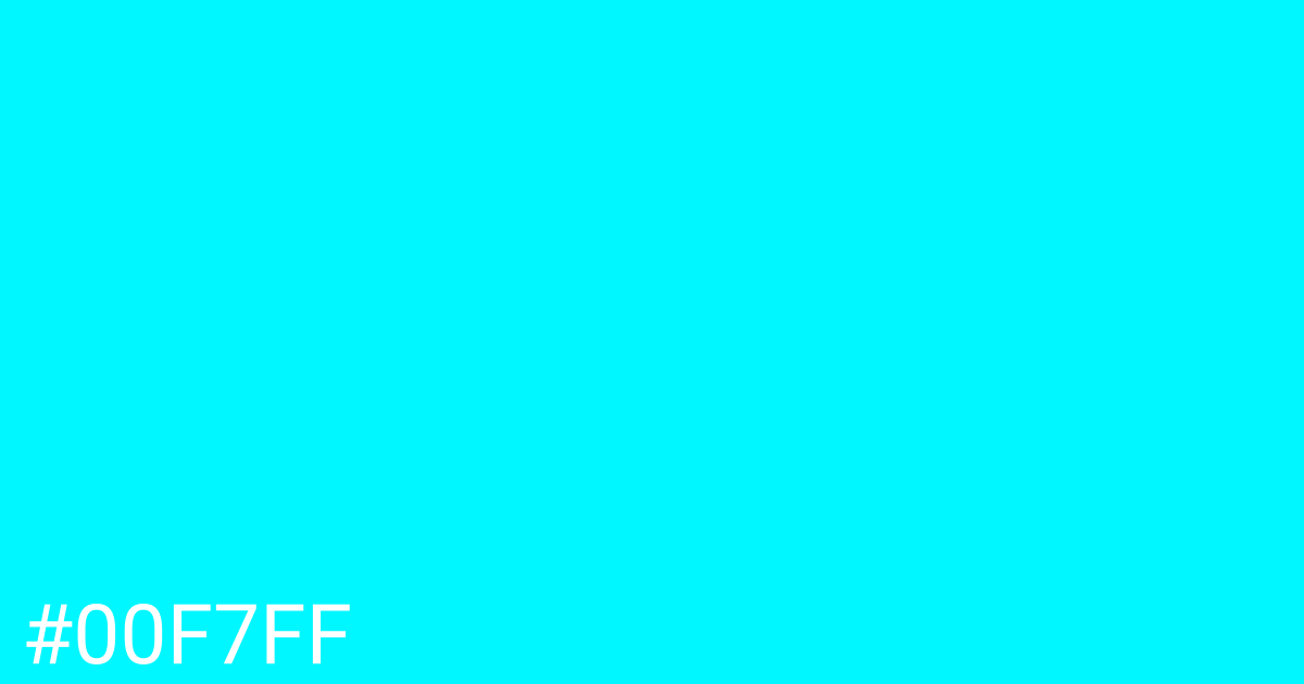 Hex color #00f7ff graphic