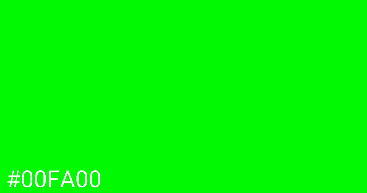 Hex color #00fa00 graphic