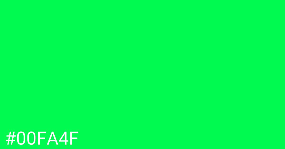 Hex color #00fa4f graphic