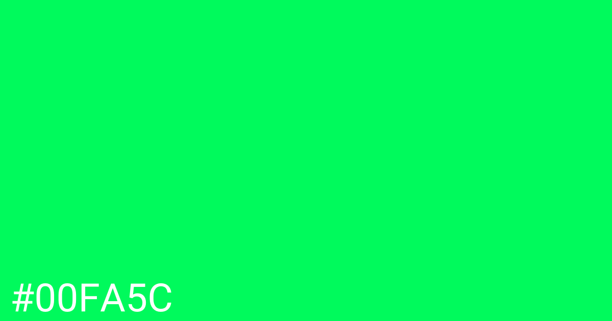 Hex color #00fa5c graphic