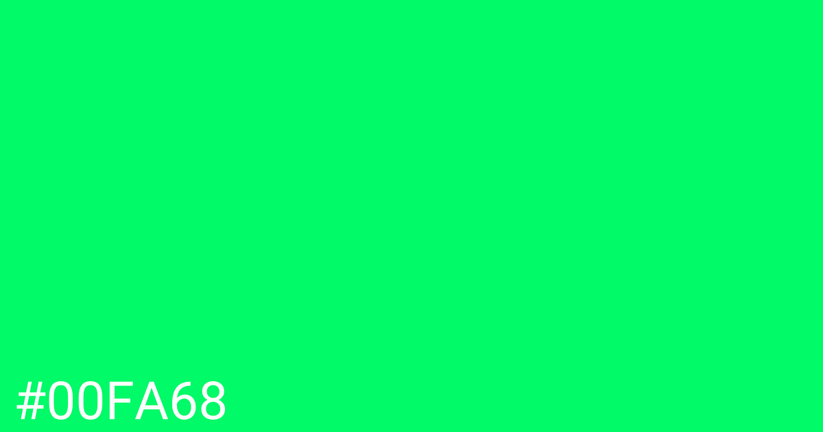 Hex color #00fa68 graphic