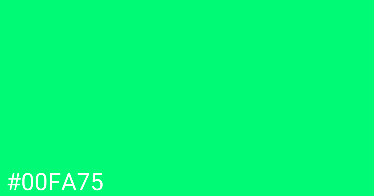 Hex color #00fa75 graphic