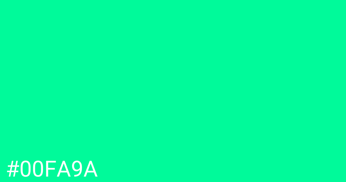 Hex color #00fa9a graphic