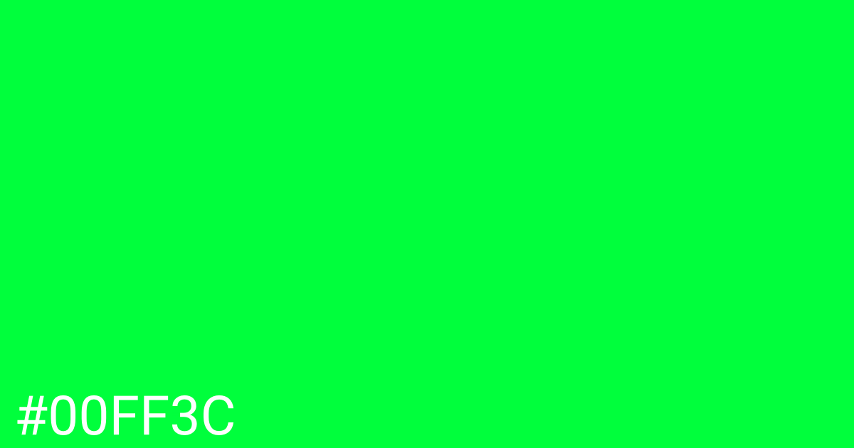 Hex color #00ff3c graphic